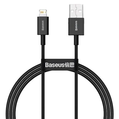 Кабель Baseus Superior USB 2.0 to Lightning 2.4А 1M Чорний (CALYS-A01) - зображення 1