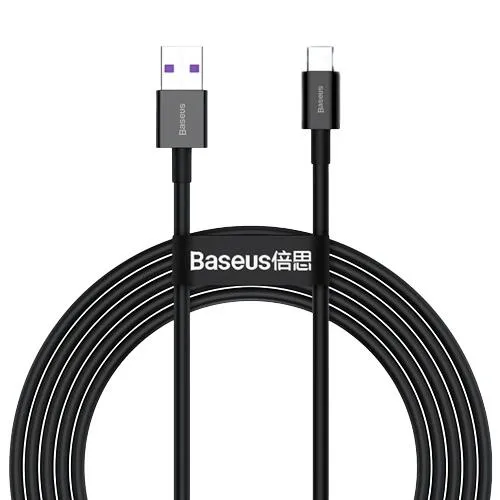 Кабель Baseus Superior USB 2.0 to Type-C 66W 2M Чорний (CATYS-A01) - зображення 1