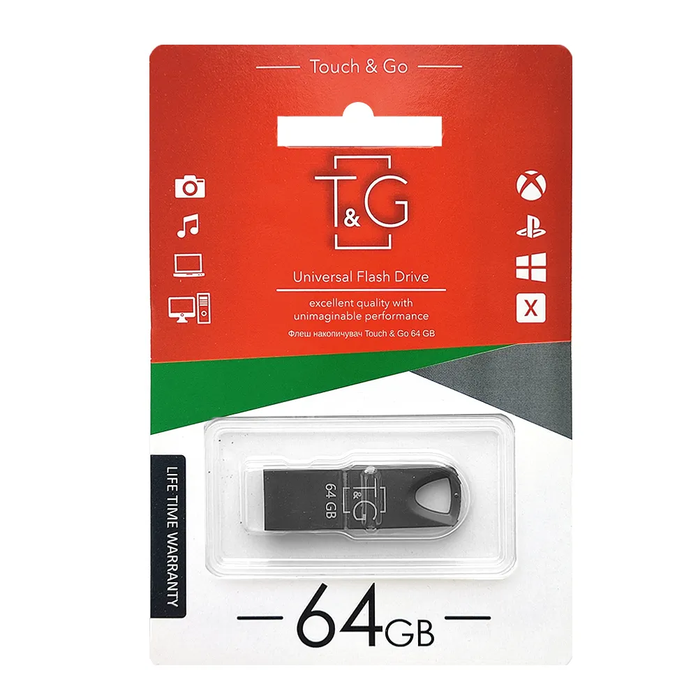 Флеш-накопичувач USB 64GB T&G 117 Metal Series Black (TG117BK-64G) - мініатюра 2