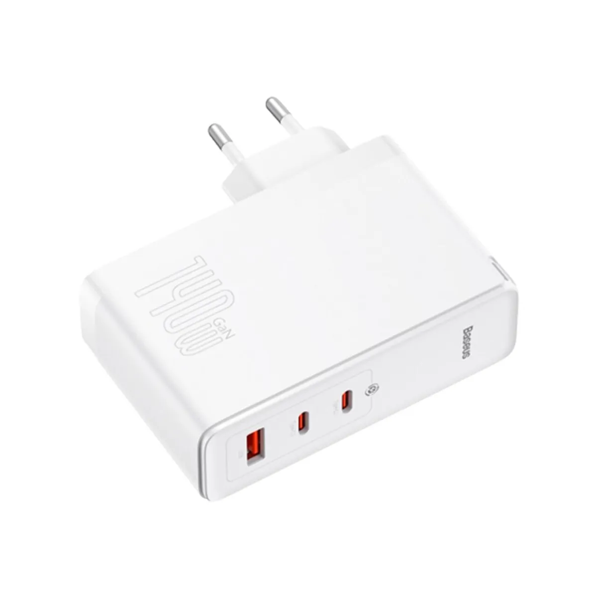 Мережевий зарядний пристрій Baseus GaN5 Pro 3 порта, USB + Type-C 140W Белый (CCGP100202) - мініатюра 2