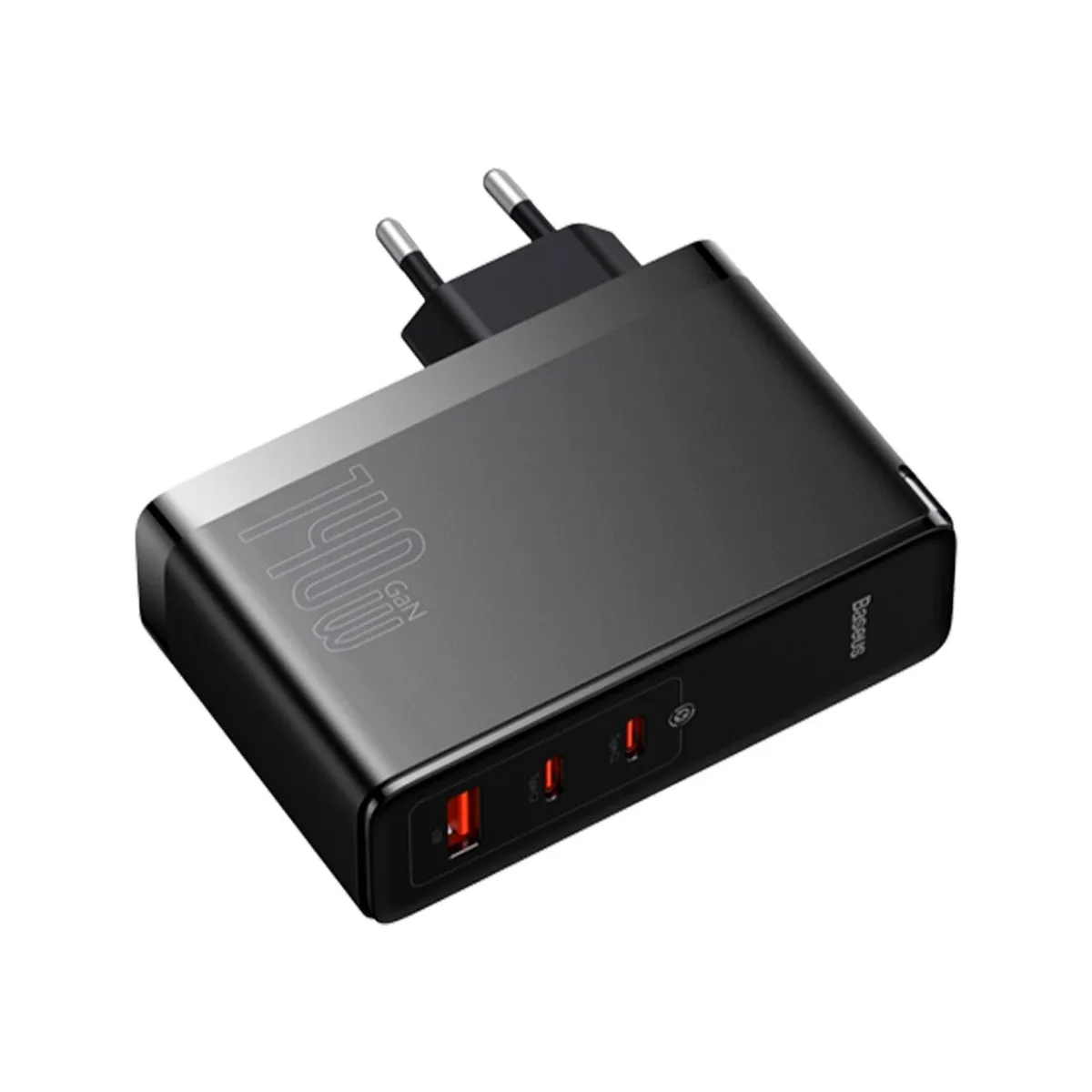 Мережевий зарядний пристрій Baseus GaN5 Pro 3 порта, USB + Type-C 140W Черный (CCGP100201) - мініатюра 2