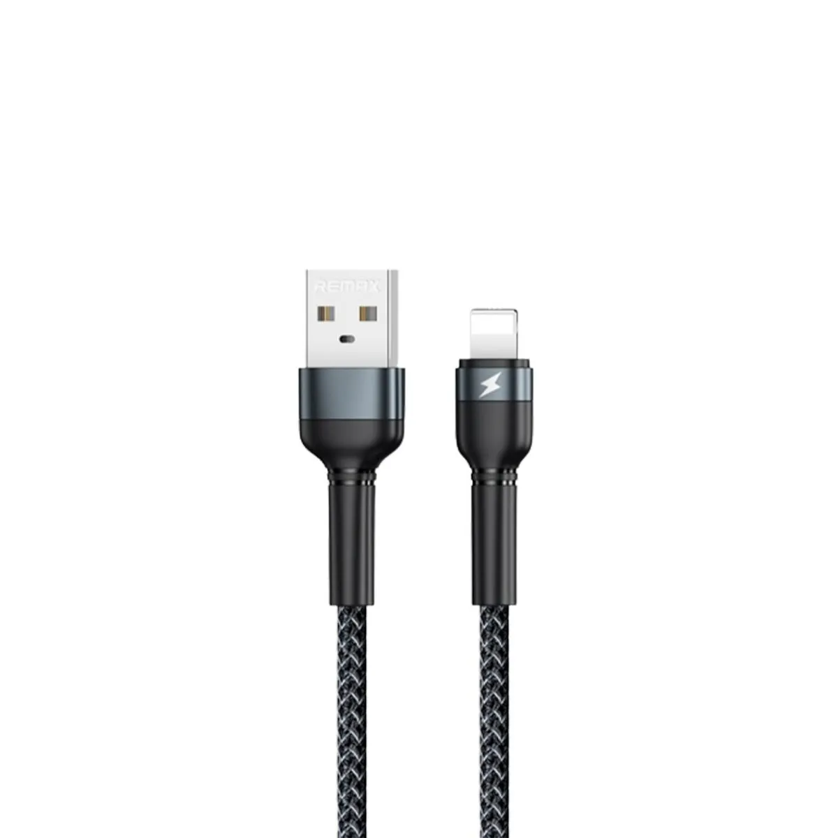 Кабель Remax Jany USB 2.0 to Lightning 2.4A 1M Черный (RC-124i) - зображення 1