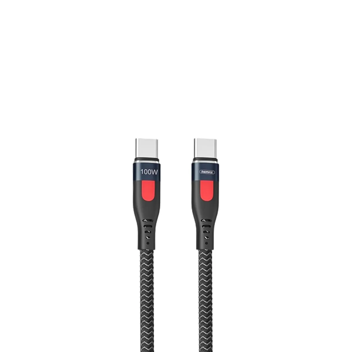 Кабель Remax Lesu Pro Aluminum Alloy Type-C to Type-C PD 100W 1M Черный (RC-187c) - зображення 1