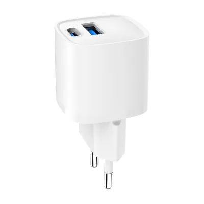 Мережевий зарядний пристрій Gembird 1 USB-A + 1 Type-C PD20Вт + QC3.0 18Вт (TA-UC-PDQC20-W-01) - мініатюра 5