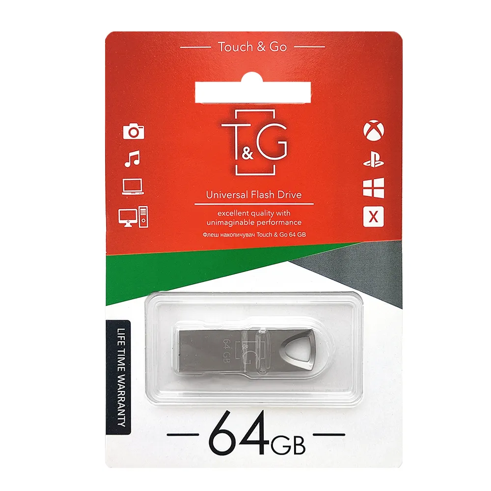 Флеш-накопичувач USB 64GB T&G 117 Metal Series Silver (TG117SL-64G) - мініатюра 2