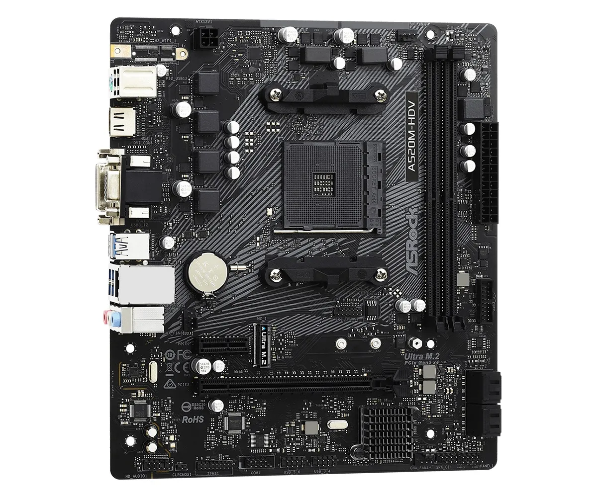 Материнська плата ASRock A520M-HDV Socket AM4 - мініатюра 2