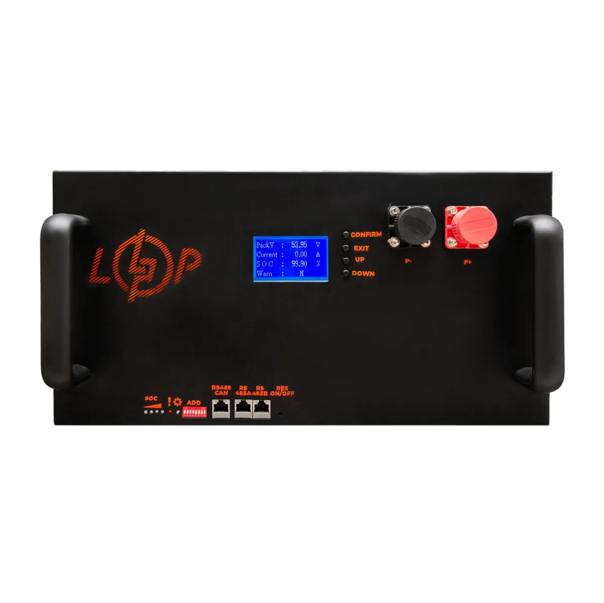 Акумулятор LP LiFePO4 51,2V - 230 Ah (11776Wh) (Smart BMS 200A/100А) з LCD метал RM RS485/CAN - зображення 1