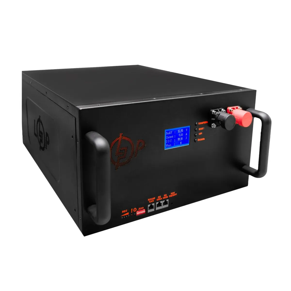 Акумулятор LP LiFePO4 51,2V - 230 Ah (11776Wh) (Smart BMS 200A/100А) з LCD метал RM RS485/CAN - мініатюра 2