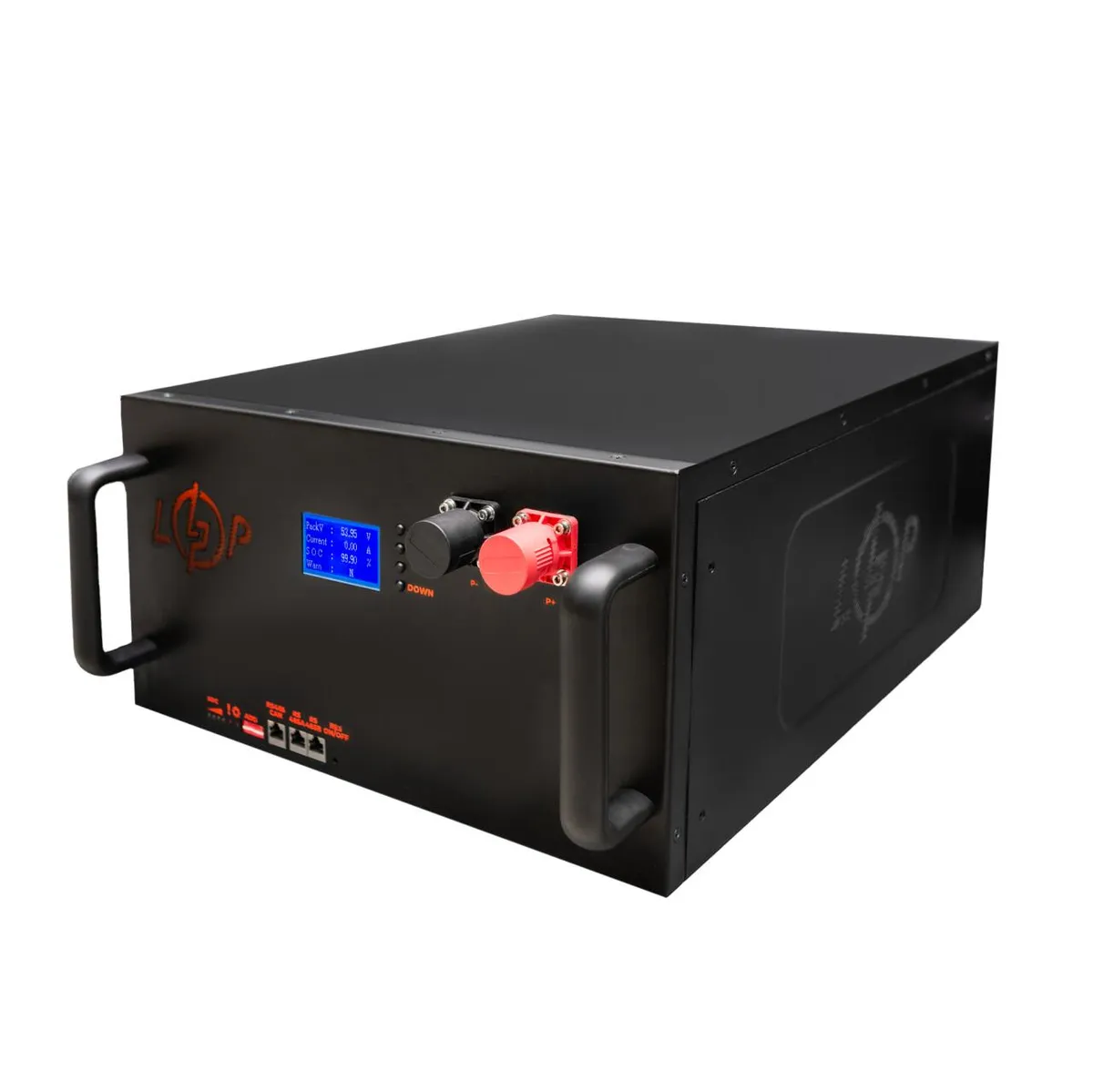 Акумулятор LP LiFePO4 51,2V - 230 Ah (11776Wh) (Smart BMS 200A/100А) з LCD метал RM RS485/CAN - мініатюра 3
