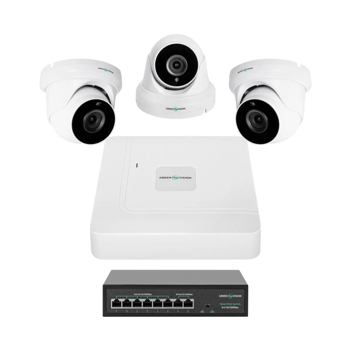 Комплект відеоспостереження на 3 камери GV-IP-K-W81/03 5MP - зображення 1