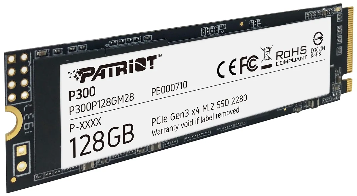 Накопичувач SSD  128GB Patriot P300 M.2 2280 PCIe 3.0 x4 NVMe TLC (P300P128GM28) - мініатюра 2