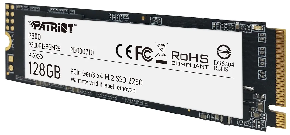Накопичувач SSD  128GB Patriot P300 M.2 2280 PCIe 3.0 x4 NVMe TLC (P300P128GM28) - мініатюра 3