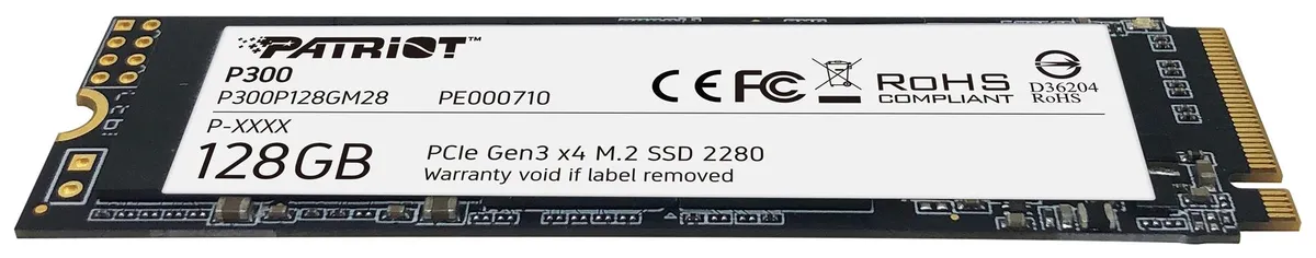 Накопичувач SSD  128GB Patriot P300 M.2 2280 PCIe 3.0 x4 NVMe TLC (P300P128GM28) - мініатюра 4