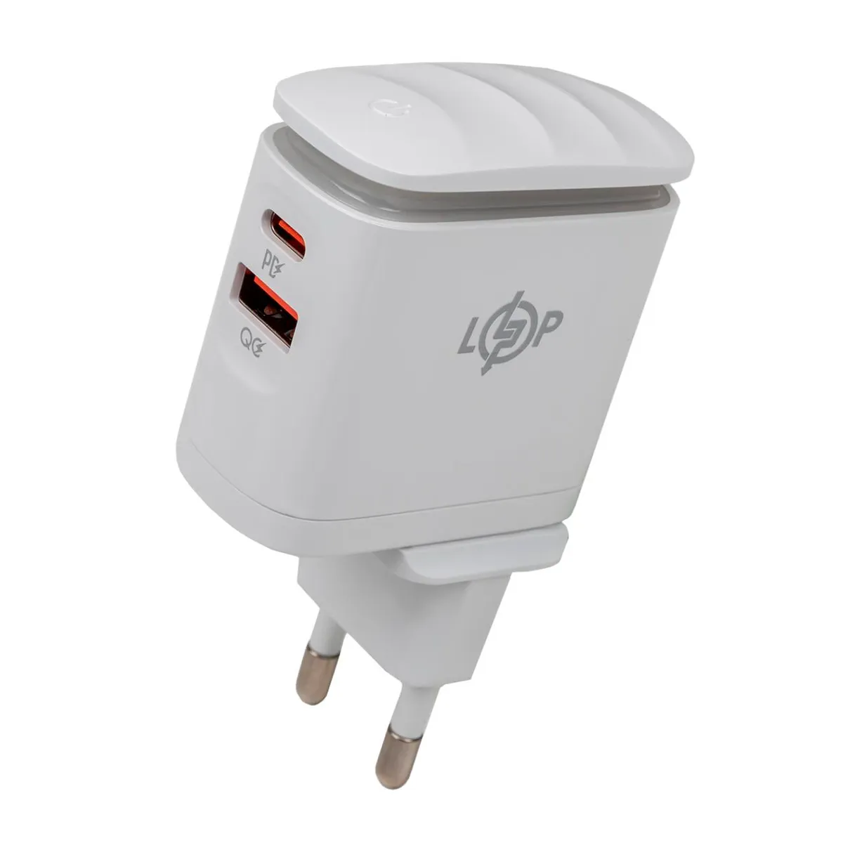 Зарядка для телефона LP 25W (Type-C+USB) QC3.0 PD + кабель (Type-C to Type-C) 25WCH - мініатюра 2