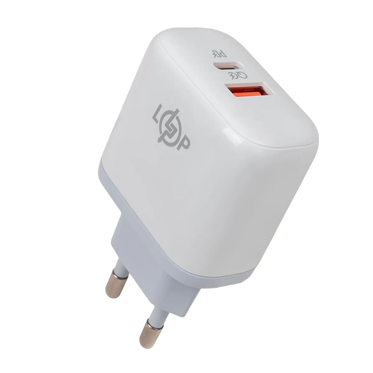 Зарядка для телефону LP 45W (Type-C+USB) QC + кабель (Type-C to Type-C) 45WCH - зображення 1