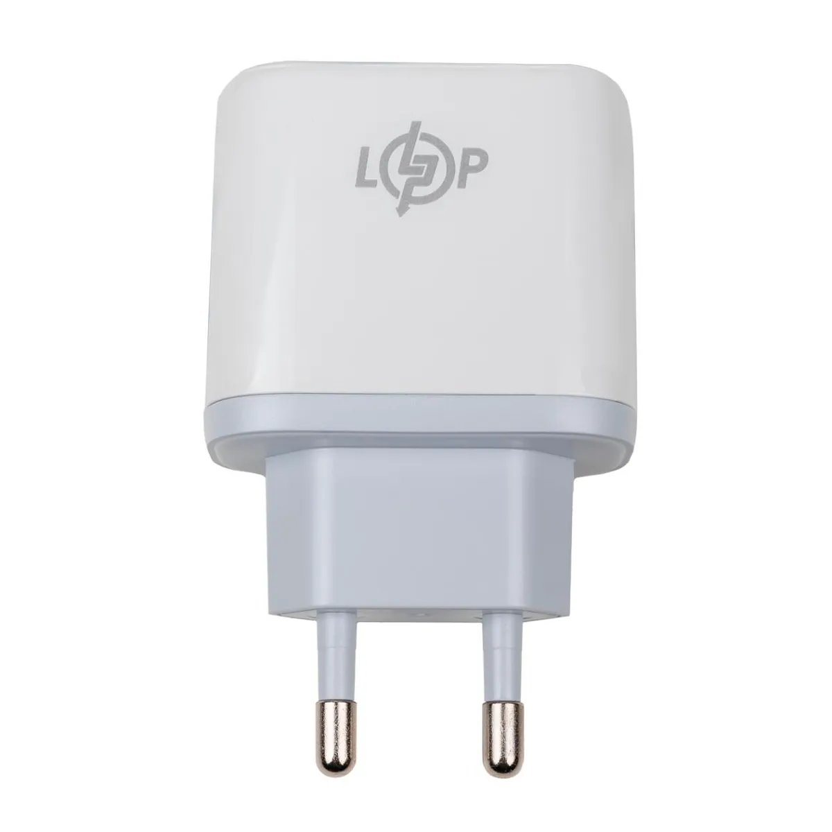 Зарядка для телефону LP 45W (Type-C+USB) QC + кабель (Type-C to Type-C) 45WCH - мініатюра 2