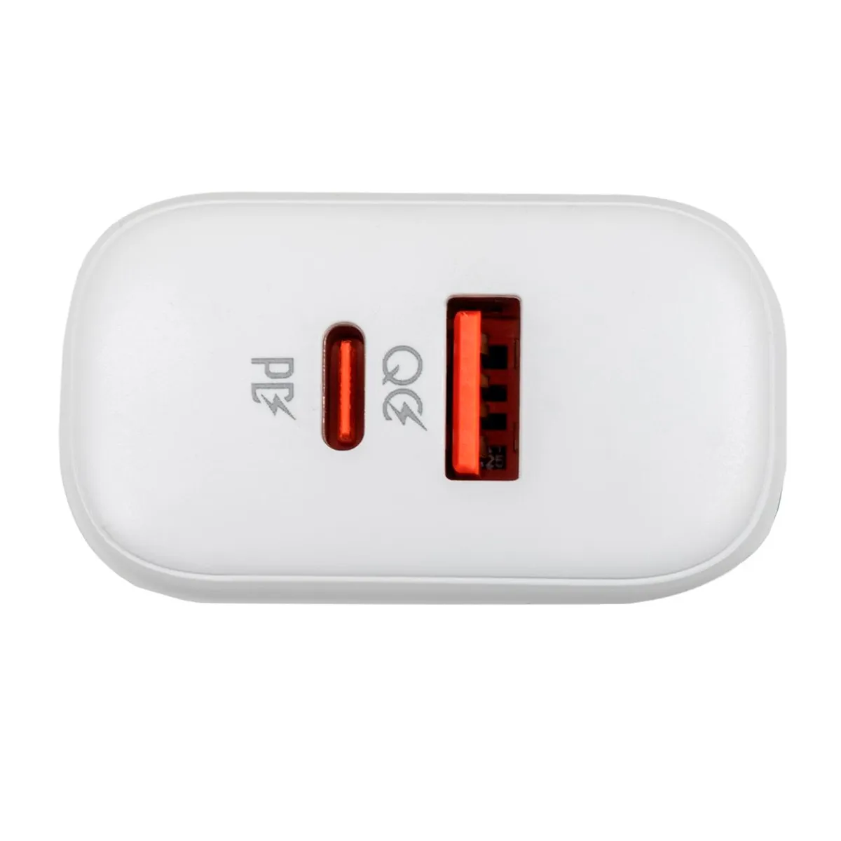 Зарядка для телефону LP 45W (Type-C+USB) QC + кабель (Type-C to Type-C) 45WCH - мініатюра 3