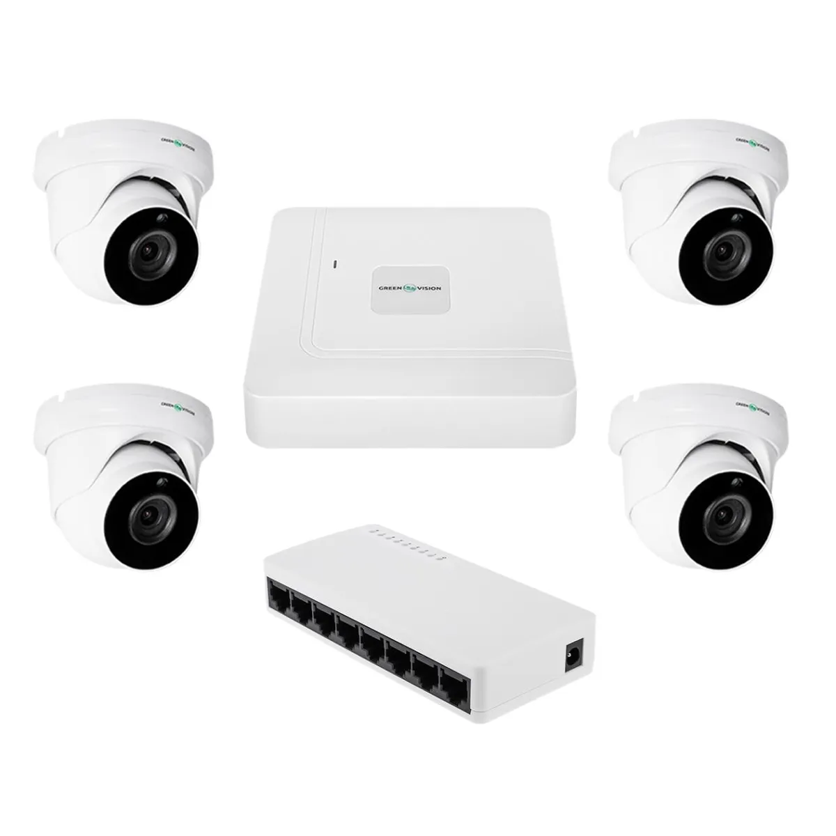 Комплект відеоспостереження на 4 камери GV-IP-K-W95/4 5MP - зображення 1