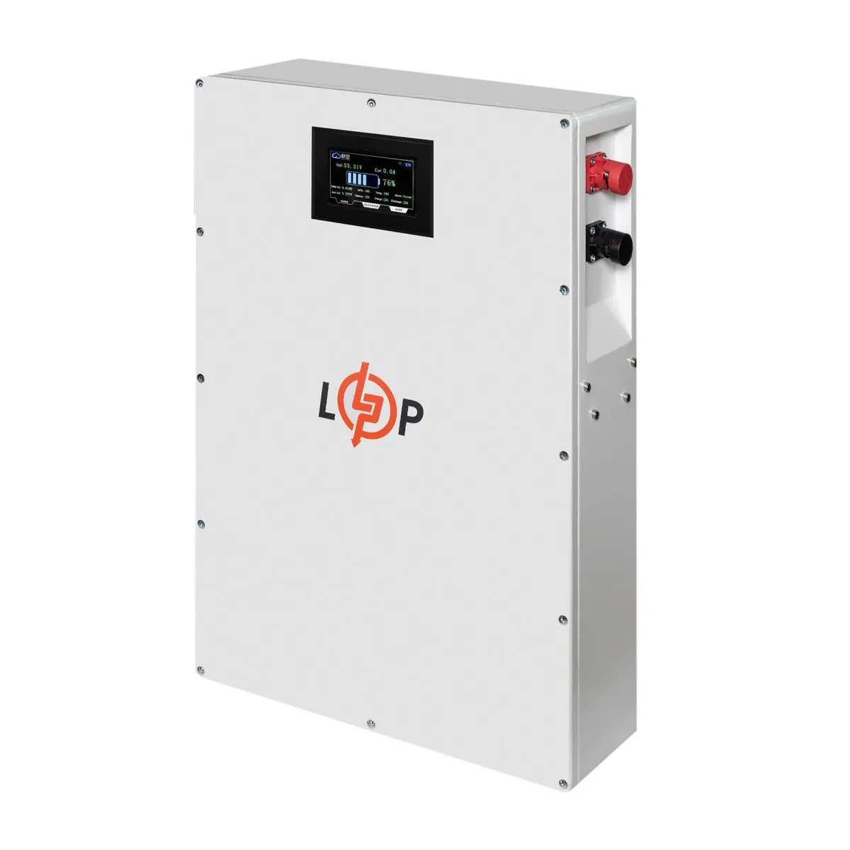 Акумулятор LP LiFePO4 51,2V - 100 Ah (5120Wh) (BMS 100A/50А) метал LCD Smart RS485/CAN JK настінний - мініатюра 3