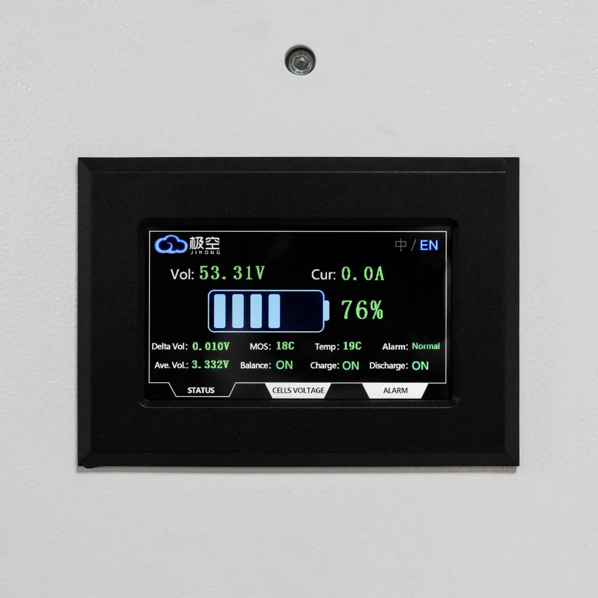 Акумулятор LP LiFePO4 51,2V - 100 Ah (5120Wh) (BMS 100A/50А) метал LCD Smart RS485/CAN JK настінний - мініатюра 8