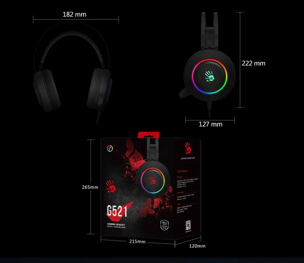 Гарнітура Bloody G521 Black - мініатюра 5