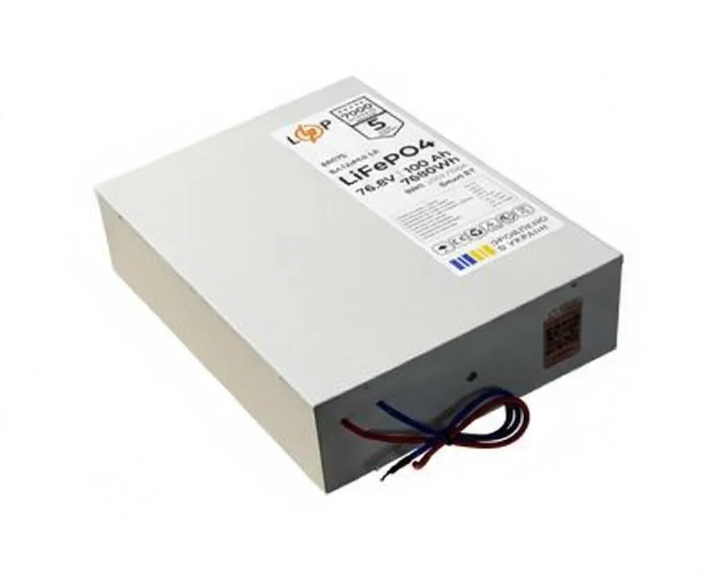 Акумулятор LP LiFePO4 76,8V - 100 Ah (7680Wh) (BMS 200/100А) метал Smart BT - зображення 1
