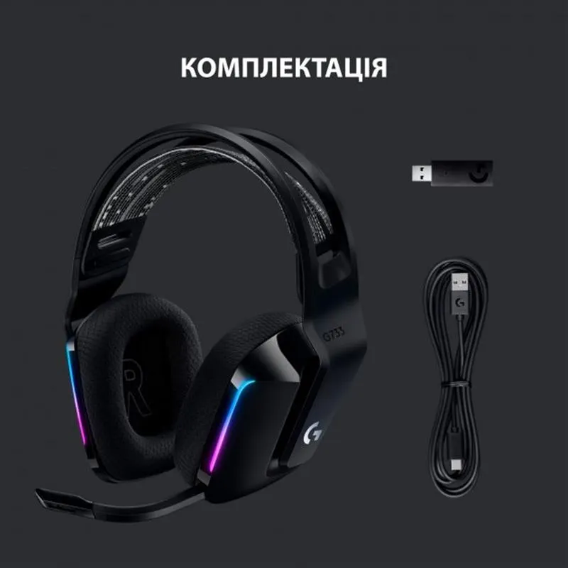 Гарнітура Logitech G733 Black (981-000864) - мініатюра 9