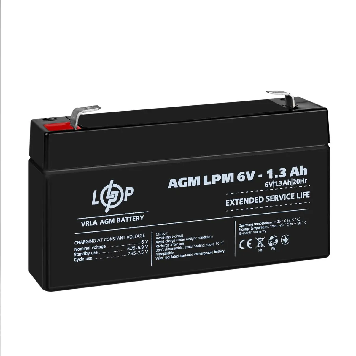 Розпродаж Акумулятор AGM LPM 6V - 1.3 Ah - мініатюра 4