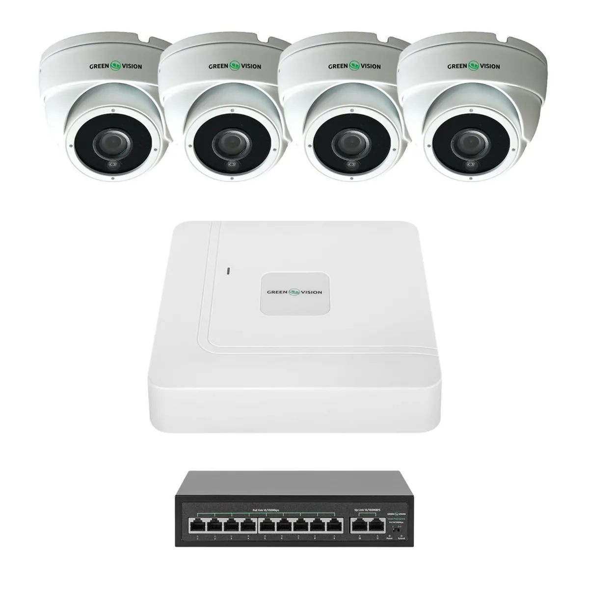 Комплект відеоспостереження на 4 камери GV-IP-K-W99/4 4MP - зображення 1