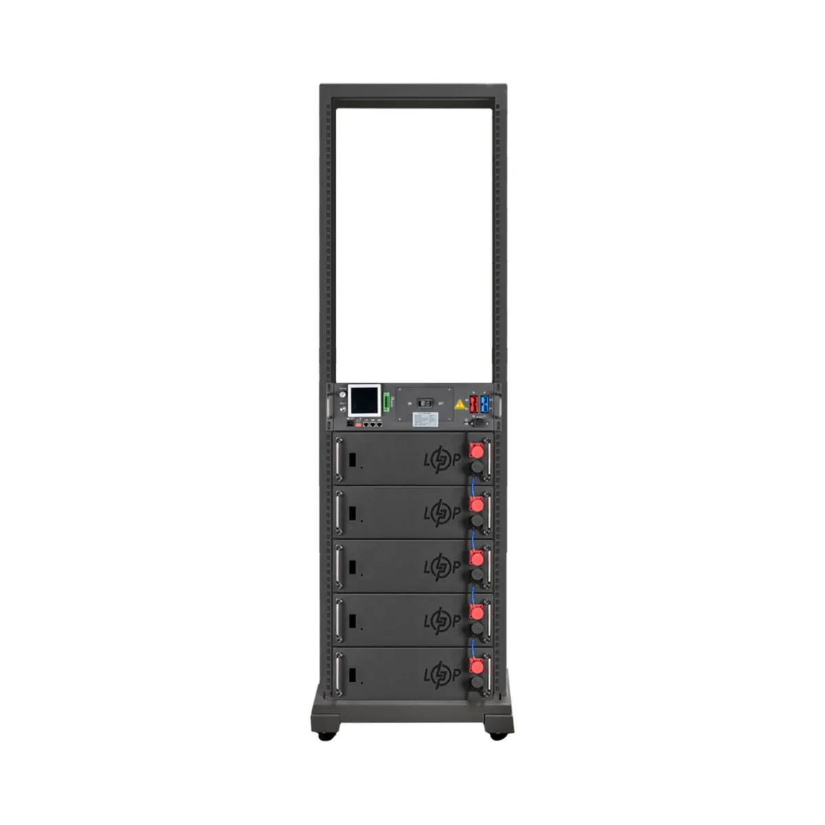 Акумулятор LP LiFePO4 Battery HVM 256V 100Ah (25600Wh) BMS 125А AB Lrack black - зображення 1