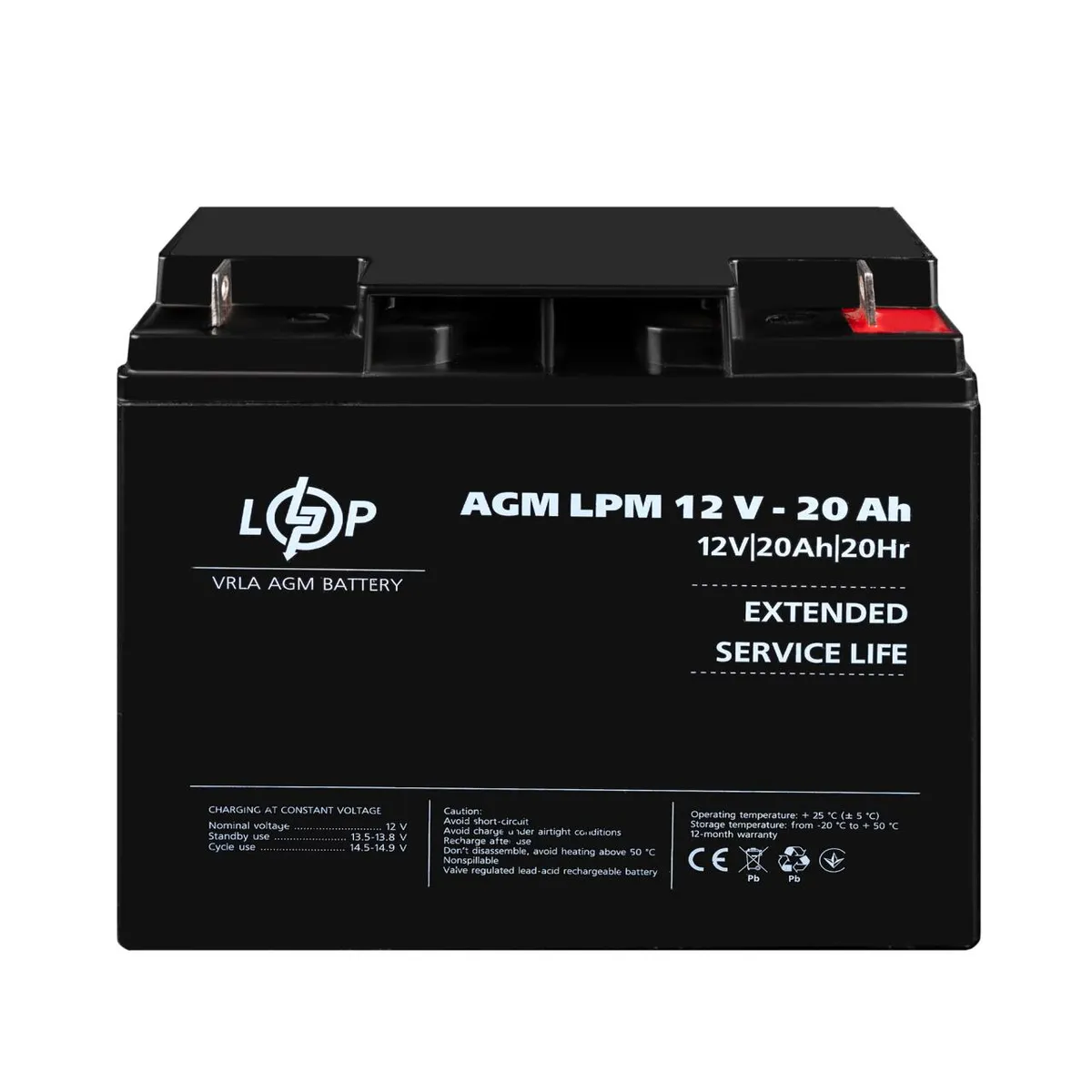 Розпродаж (4163) Акумулятор AGM LPM 12V - 20 Ah 09/23 - мініатюра 2