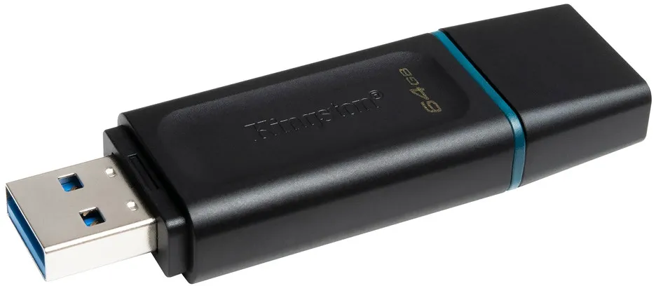 Флеш-накопичувач USB3.2 64GB Kingston DataTraveler Exodia Black/Teal (DTX/64GB) - мініатюра 4