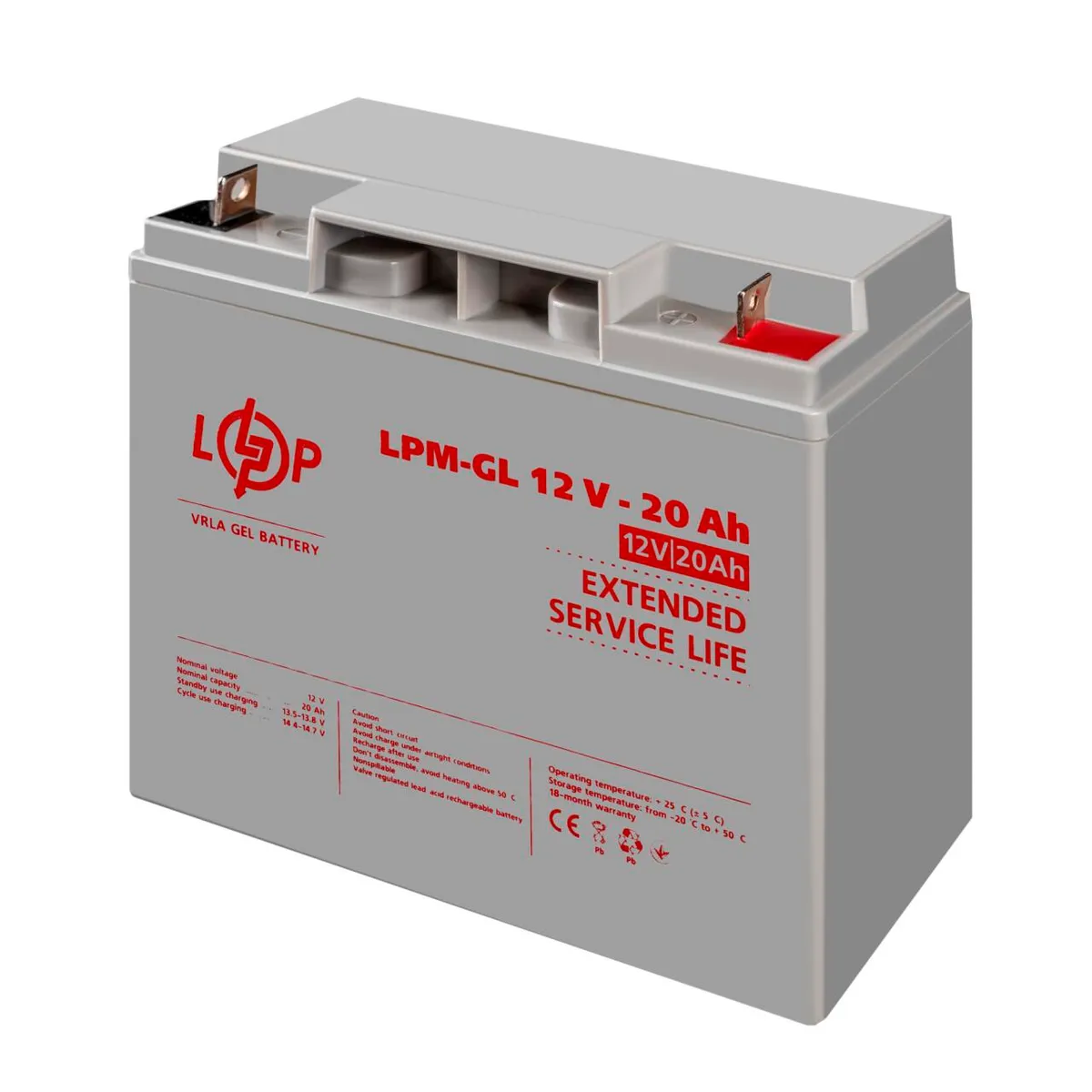 Розпродаж Акумулятор гелевий LPM-GL 12V - 20 Ah - мініатюра 3