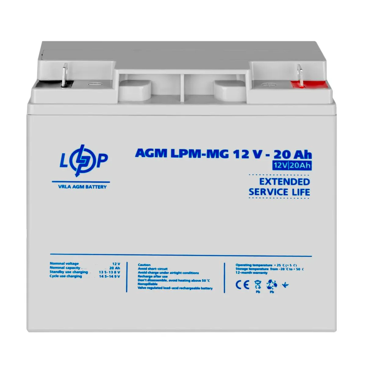 Акумулятор мультигелевий LPM-MG 12V - 20 Ah - мініатюра 2