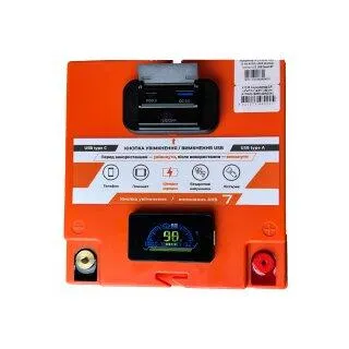 Акумулятор LP LiFePO4 12,8V - 32 Ah (410Wh) (BMS 40А/32A) пластик LCD USB Smart BT - мініатюра 3