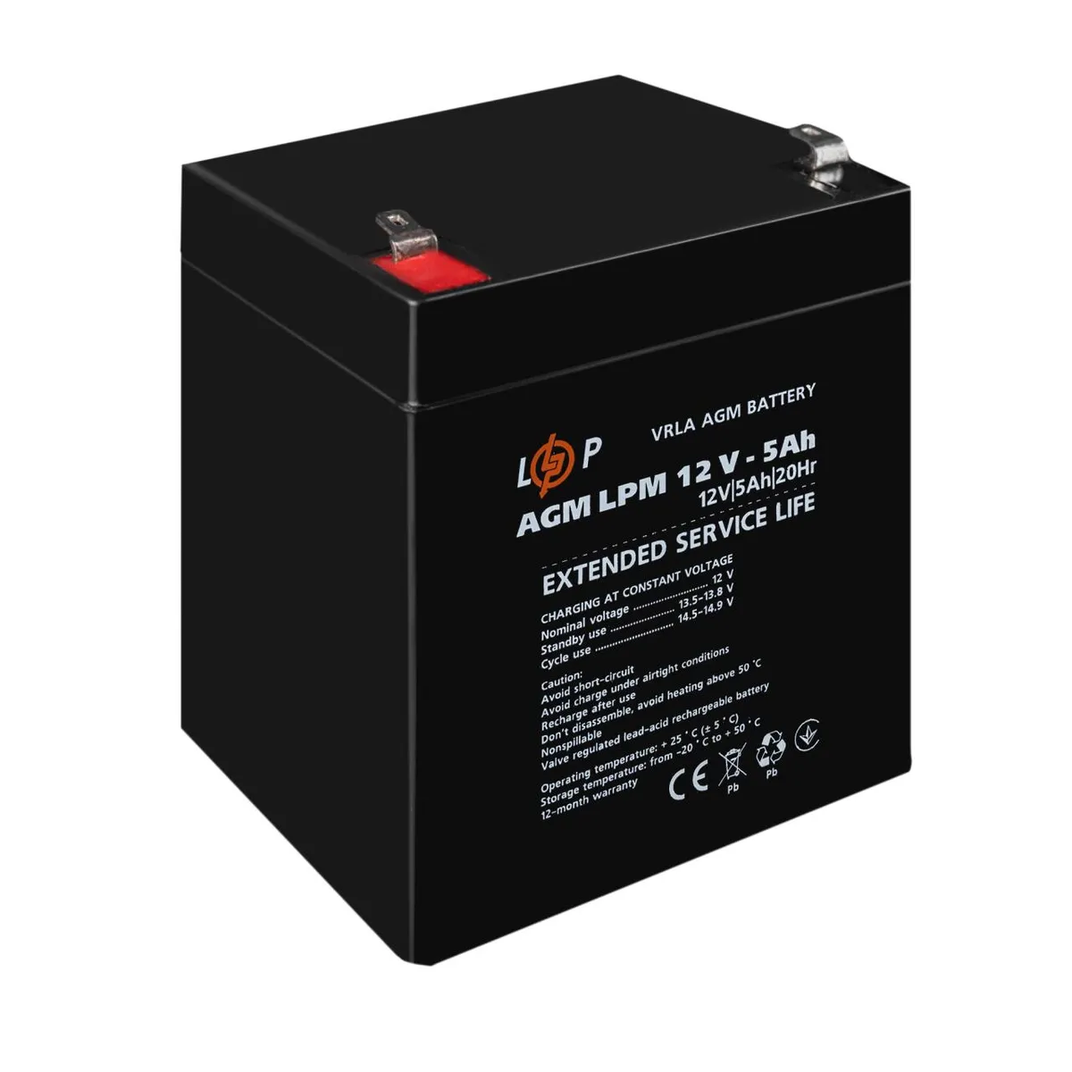Розпродаж (3861) Акумулятор AGM LPM 12V - 5 Ah (11-2024) - мініатюра 4