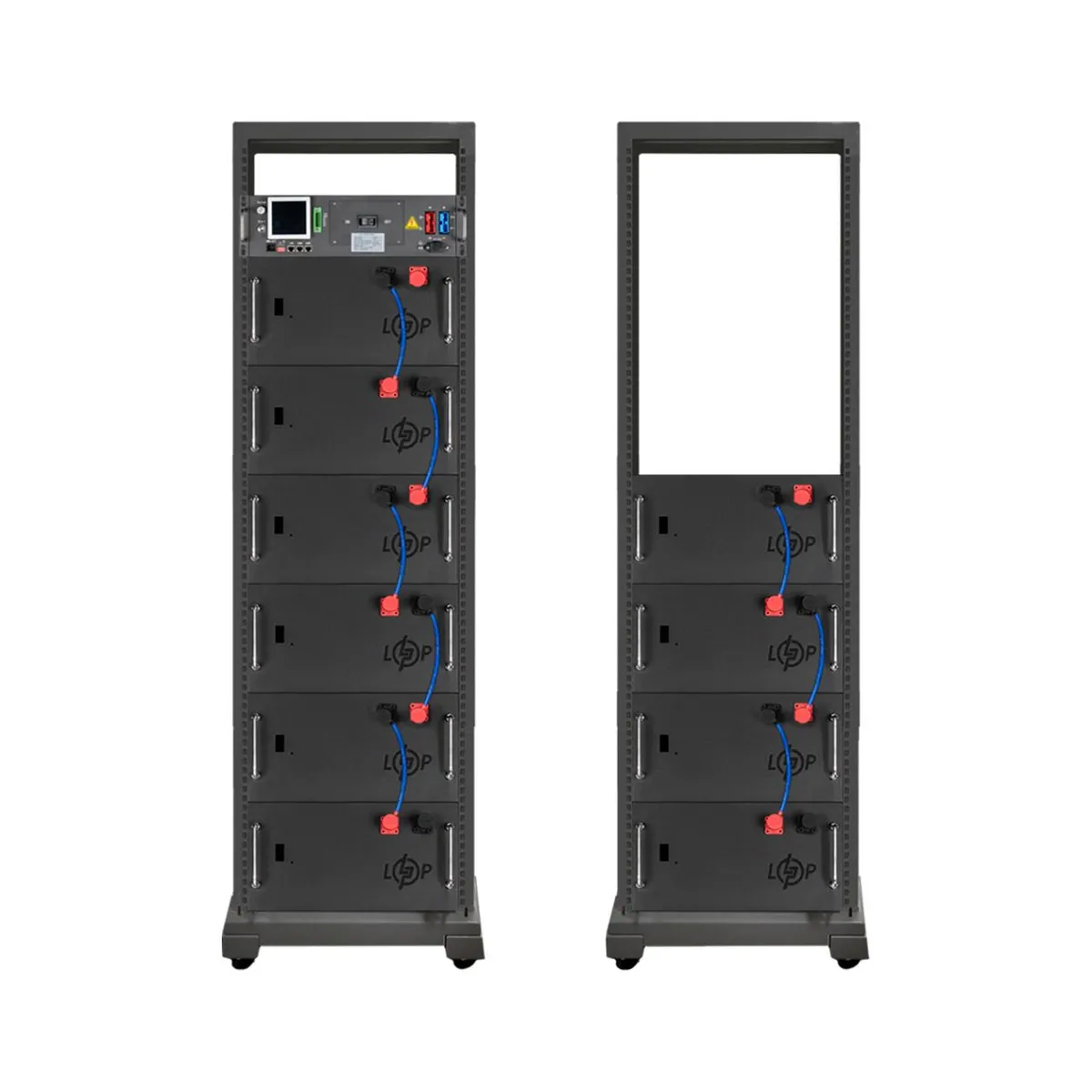 Акумулятор LP LiFePO4 Battery HVM 512V 150Ah (76800 Wh) BMS 125А AB Lrack black - зображення 1