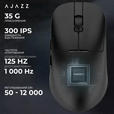 Ігрова бездротова миша Ajazz  AJ159P MC -3 Mod-Black-3311 Charging Dock - мініатюра 11