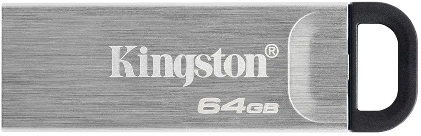 Флеш-накопичувач USB3.2 64GB Kingston DataTraveler Kyson Silver/Black (DTKN/64GB) - мініатюра 2