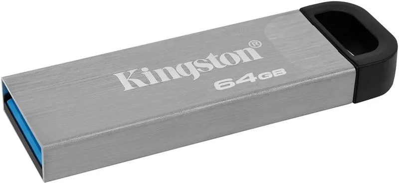 Флеш-накопичувач USB3.2 64GB Kingston DataTraveler Kyson Silver/Black (DTKN/64GB) - мініатюра 3
