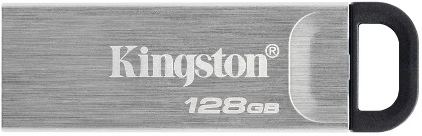 Флеш-накопичувач USB3.2 128GB Kingston DataTraveler Kyson Silver/Black (DTKN/128GB) - мініатюра 2