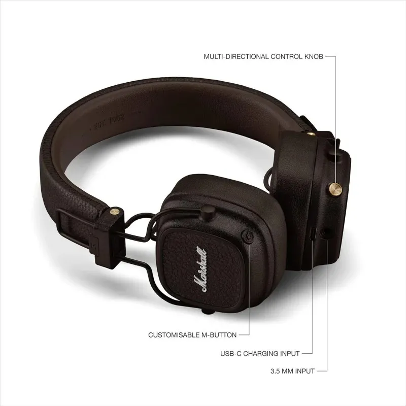 Bluetooth-гарнітура Marshall Major V Brown (1006834) - мініатюра 5