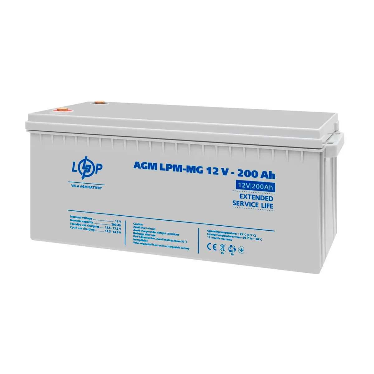 Акумулятор мультигелевий LPM-MG 12V - 200 Ah - мініатюра 3