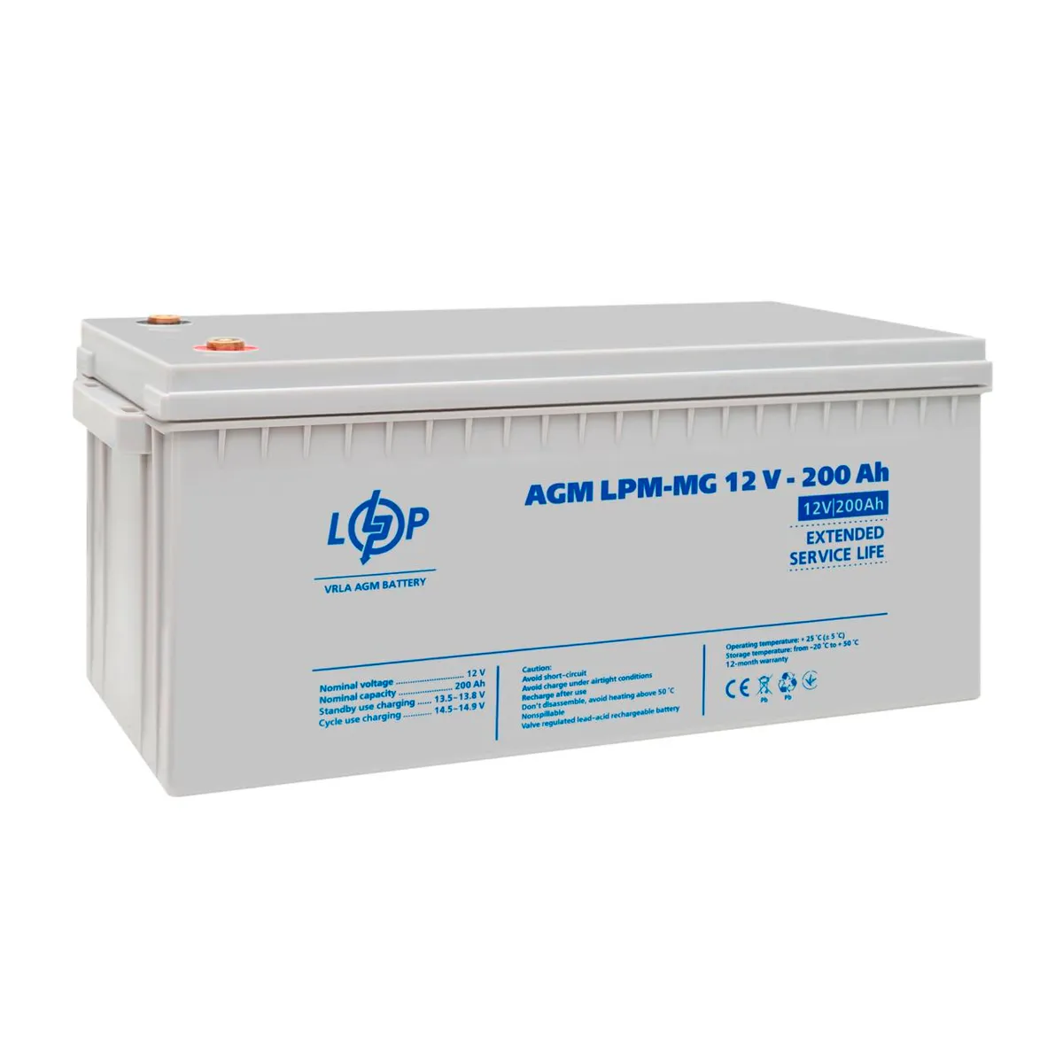 Акумулятор мультигелевий LPM-MG 12V - 200 Ah - мініатюра 4