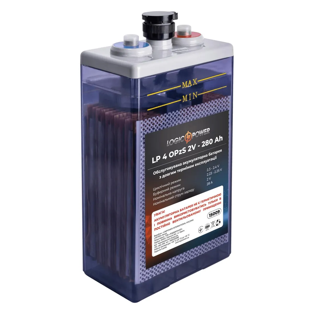 Акумуляторна батарея LP 4 OPzS 2V - 280 Ah - мініатюра 2