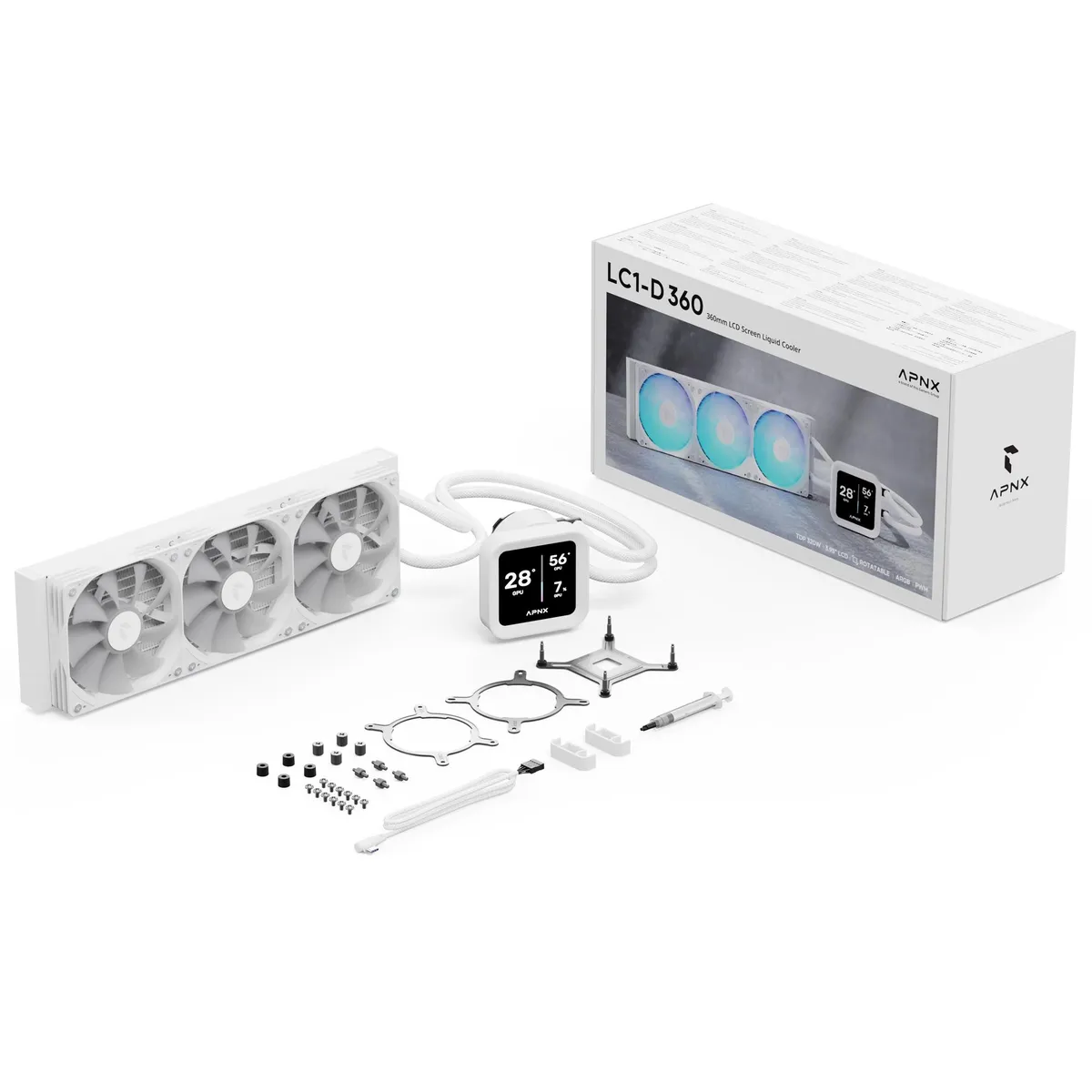 Система водяного охолодження APNX LC1-D 360 WH (APLA-SV36117.21) - мініатюра 18
