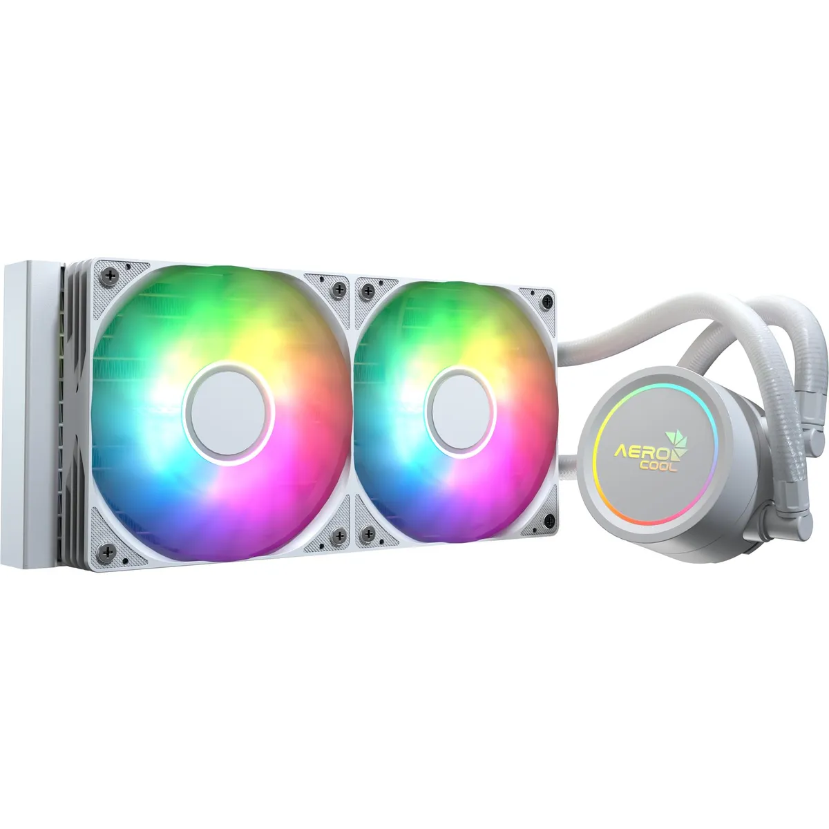 Система водяного охолодження AeroCool Abyss L240R White (ACLA-AB24117.21) - зображення 1