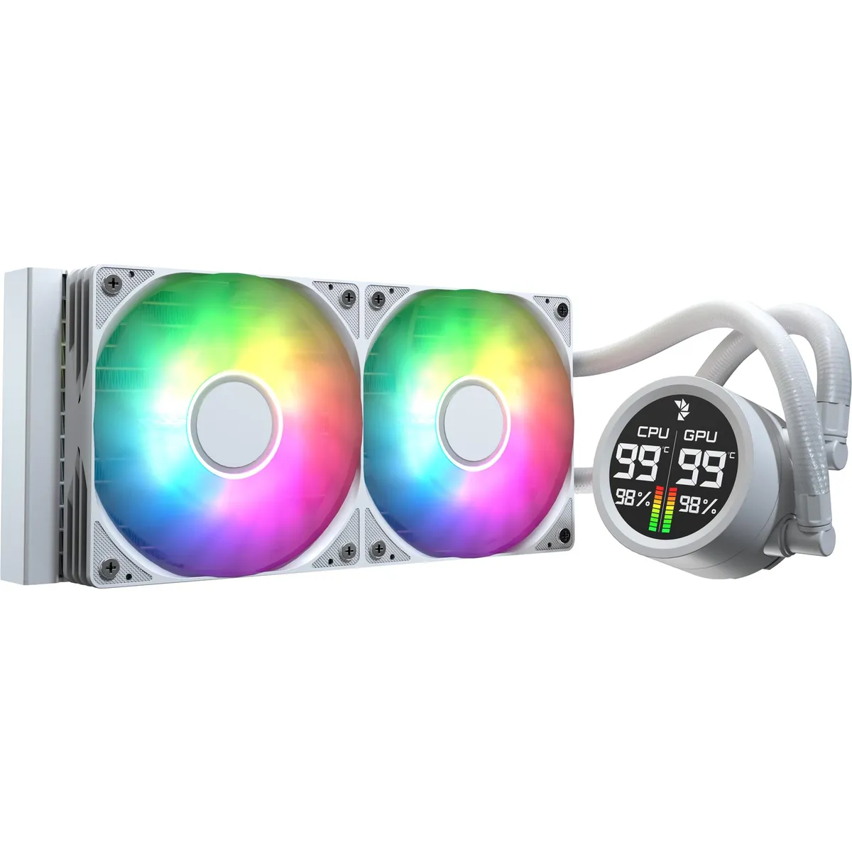 Система водяного охолодження AeroCool Abyss L240R Digi White (ACLA-AD24117.21) - зображення 1