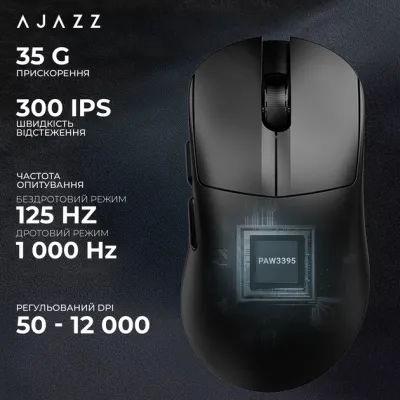 Ігрова бездротова миша Ajazz  AJ179 v2 max black-3 Mod-3311 - мініатюра 10
