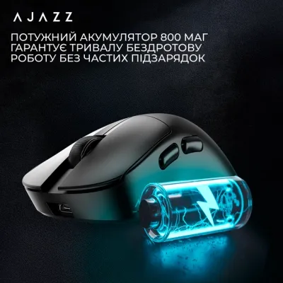 Ігрова бездротова миша Ajazz  AJ179 v2 max black-3 Mod-3311 - мініатюра 9